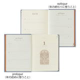 3 year diary Gate - Mini - Blue - Purple - 7 - Midori - Tidformera