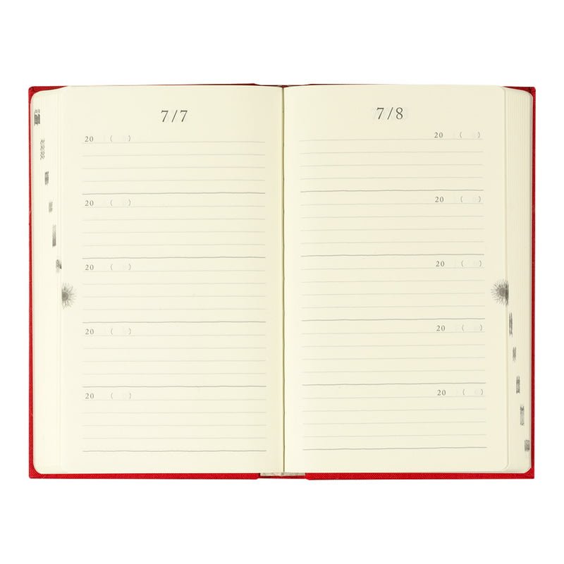 5 year diary Gate - Red - 6 - Midori - Tidformera