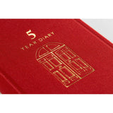 5 year diary Gate - Red - 3 - Midori - Tidformera