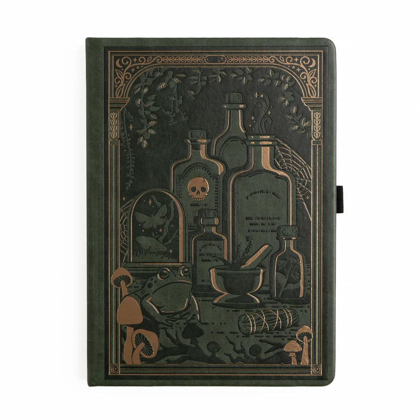 Dotted Notebook - Black dot grid - B5 - Apothecary Shelf
