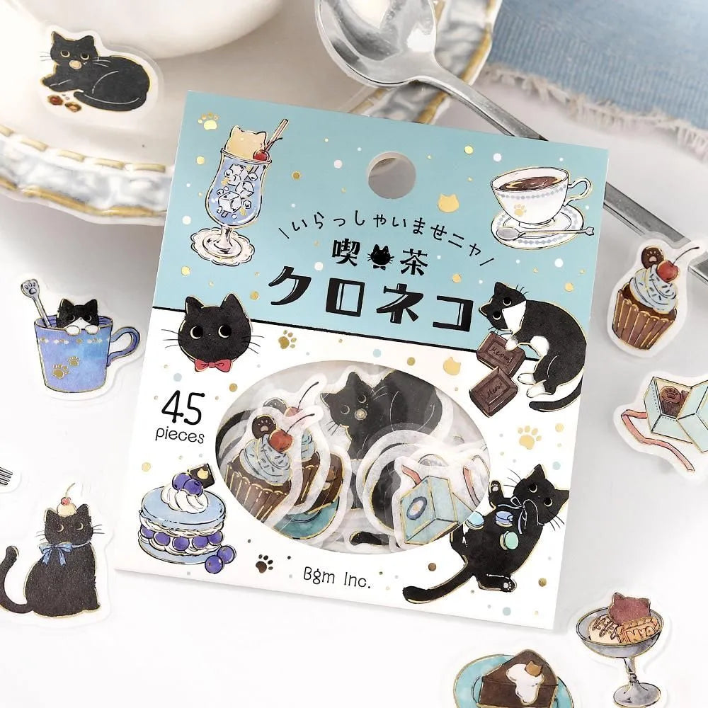 Flake stickers - Welcome Meow! - Kuroneko