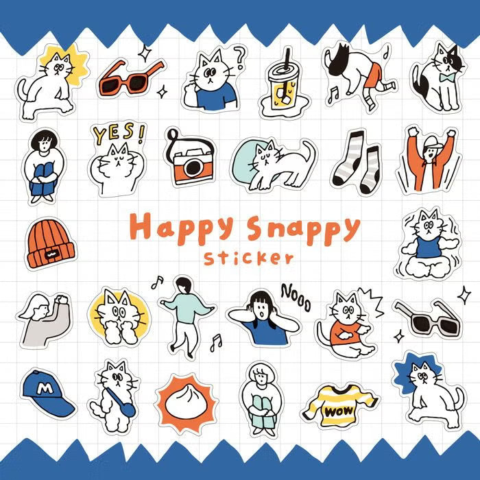 Stickers Happy Snappy - Blue - 2
