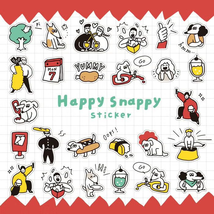 Stickers Happy Snappy - Red - 2