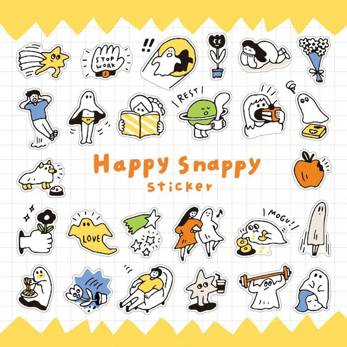 Stickers Happy Snappy - Yellow - 2