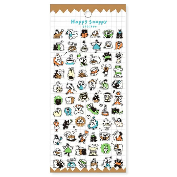 Stickers Happy Snappy - Brown - 1