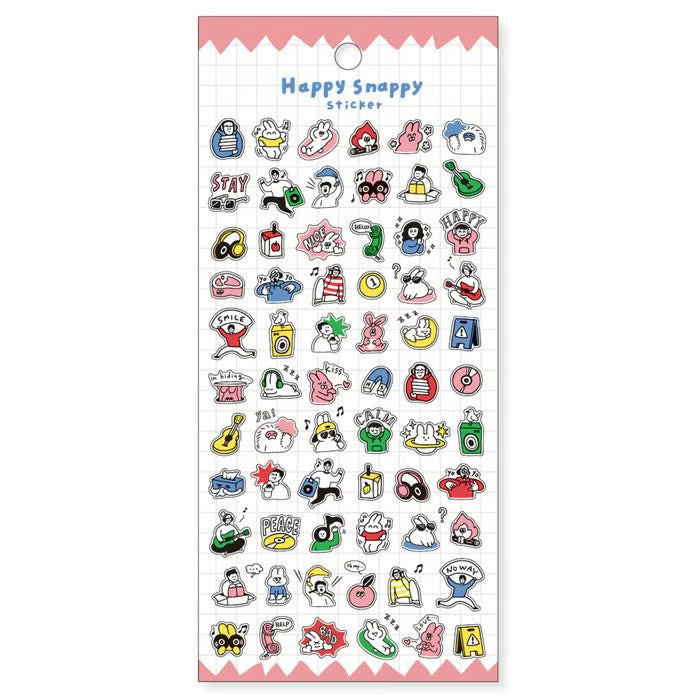 Stickers Happy Snappy - Pink - 1