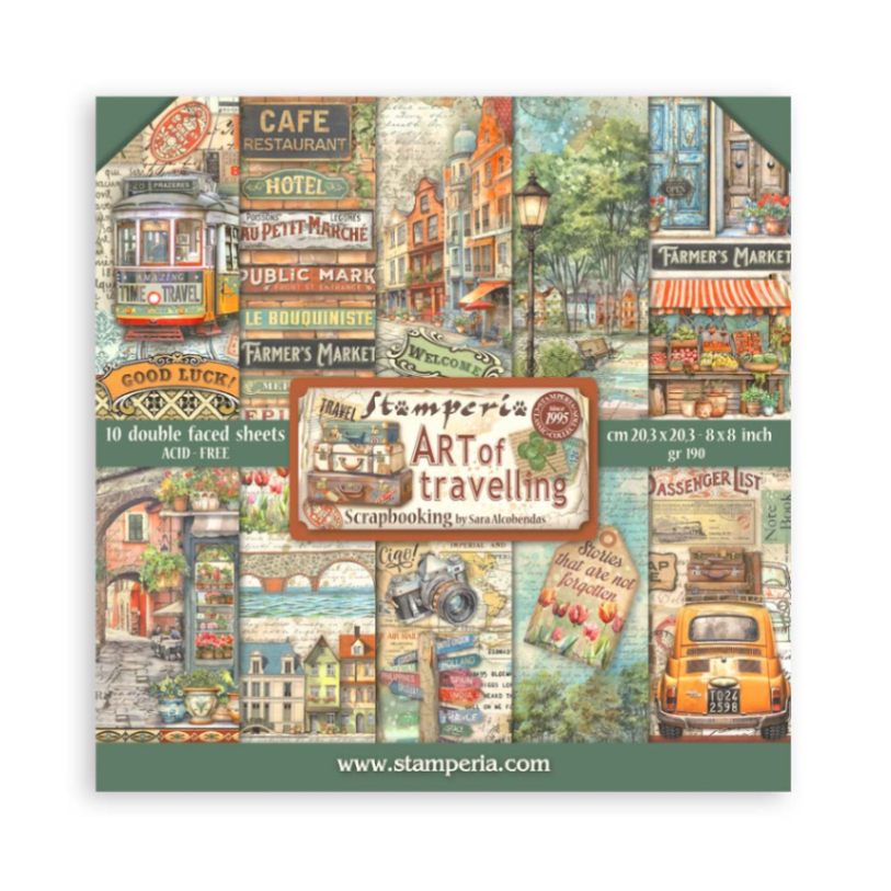 Scrapbooking Paper - Double-Sided - Art of Traveling