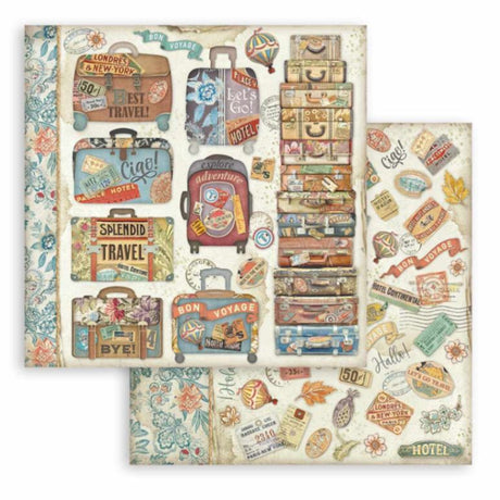 Scrapbooking Paper - Double-Sided - Art of Traveling