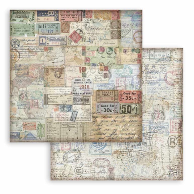 Scrapbooking Paper - Double-Sided - Art of Traveling