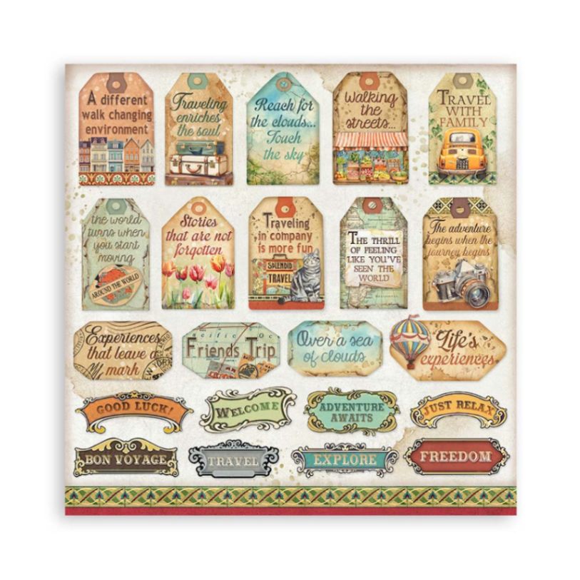 Scrapbooking Paper - Double-Sided - Art of Traveling
