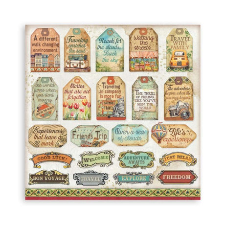 Scrapbooking Paper - Double-Sided - Art of Traveling