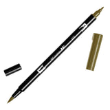 ABT Dual Brush pen - 027 Dark ochre - Mörk ockrafärgad penselpenna - Tombow - Tidformera