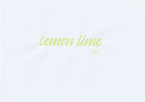 Handskriven text med ordet "lemon lime" i limegul färg, skriven med ABT Dual Brush Pen i nyansen 131 Lemon Lime.