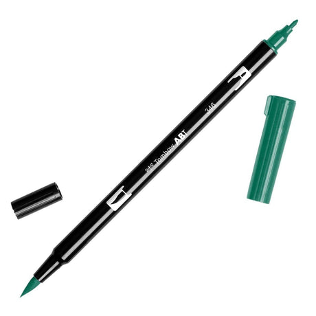 ABT Dual Brush pen - 346 Sea green - Havsgrön penselpenna - Tombow - Tidformera