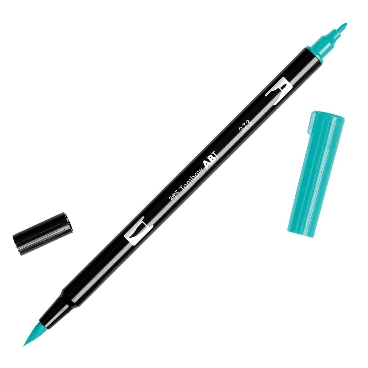 ABT Dual Brush pen - 373 Sea blue - Havsblå penselpenna - Tombow - Tidformera