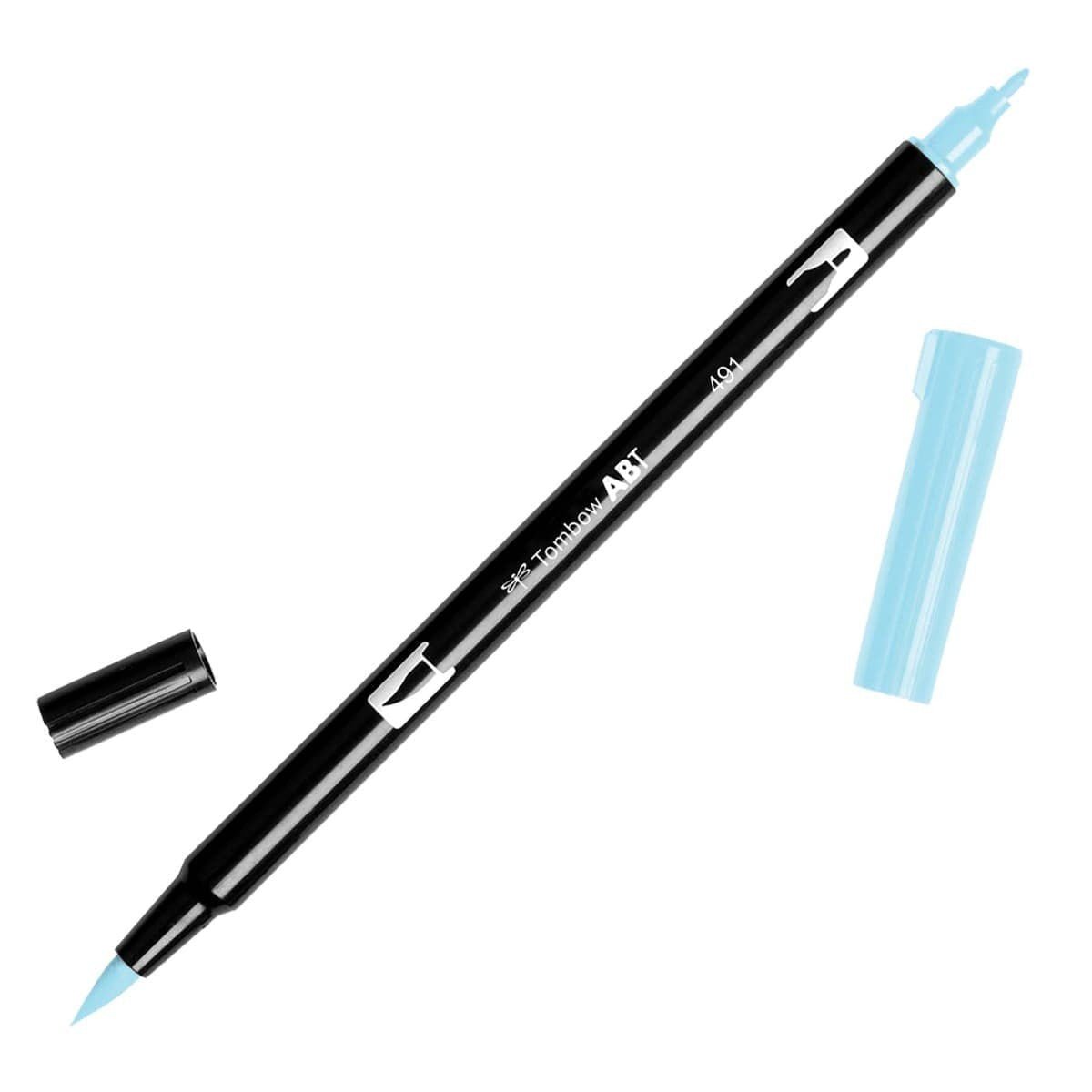 ABT Dual Brush pen - 491 Glacier blue - Isblå penselpenna - Tombow - Tidformera