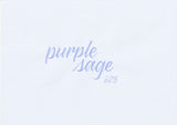 Handskriven text med ordet "purple sage" i salvialila färg, skriven med ABT Dual Brush Pen i nyansen 623 Purple Sage.
