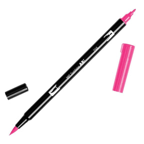 ABT Dual Brush pen - 755 Rubine red - Rubinröd penselpenna - Tombow - Tidformera
