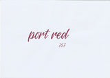 Handskriven text med orden "port red" i vinröd färg, skriven med ABT Dual Brush Pen i nyansen 757 Port Red.