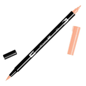 ABT Dual Brush pen - 873 Coral - Korallfärgad penselpenna - Tombow - Tidformera