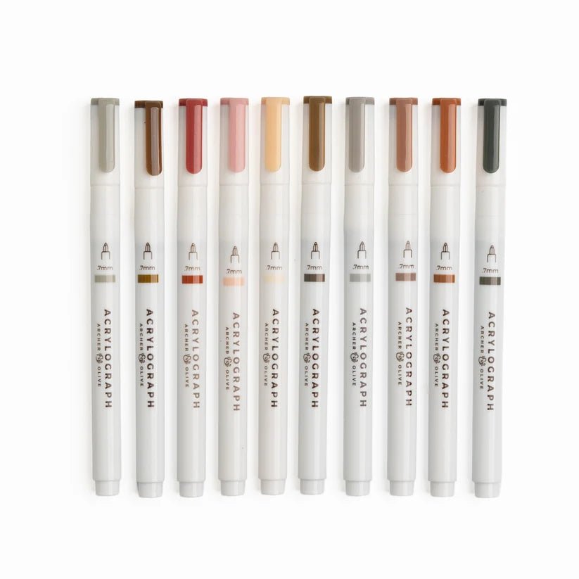 Acrylograph 10-pack 0,7 - Quiet Corners - 3 - Archer & Olive - Tidformera