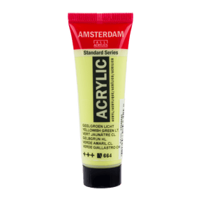 Liten tub med ljusgrön Amsterdam Akrylfärg 20 ml 664 - Yellowish Green Light från Royal Talens - Tidformera