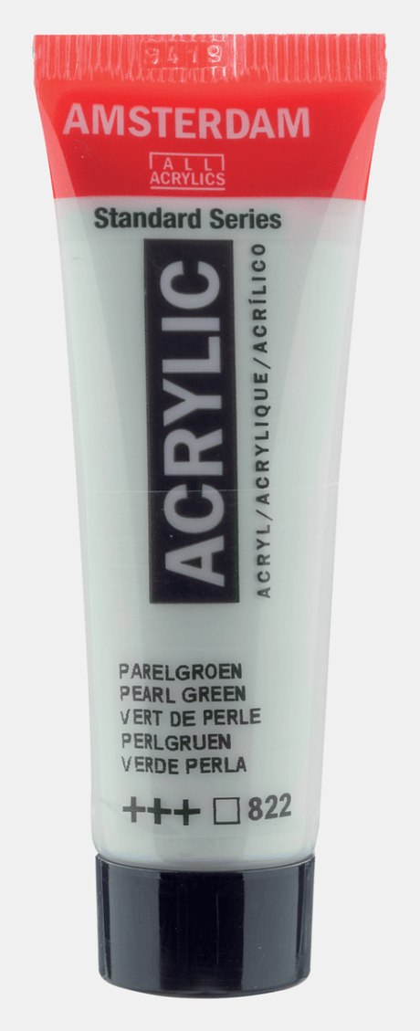 Liten tub med grön Amsterdam Akrylfärg 20 ml 822 Pearl green från Royal Talens - Tidformera