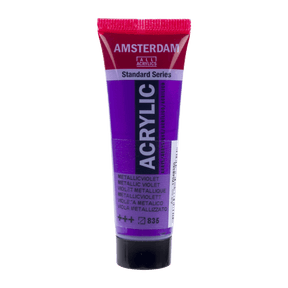 Liten tub med lila Amsterdam Akrylfärg 20 ml 835 Metallic Violet från Royal Talens - Tidformera