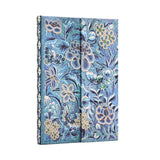 Liten anteckningsbok Blue Willow - Mini Wrap Linjerad med blåa blommor från Paperblanks - Tidformera