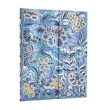 Anteckningsbok Blue Willow - Ultra Olinjerad Wrap från Paperblanks. Blå skrivbok med  blåa blommor.- Tidformera