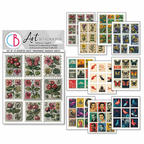 Art stickers 14 x 12 10 - pack - Faraway mail - 1 - Ciao Bella - Tidformera