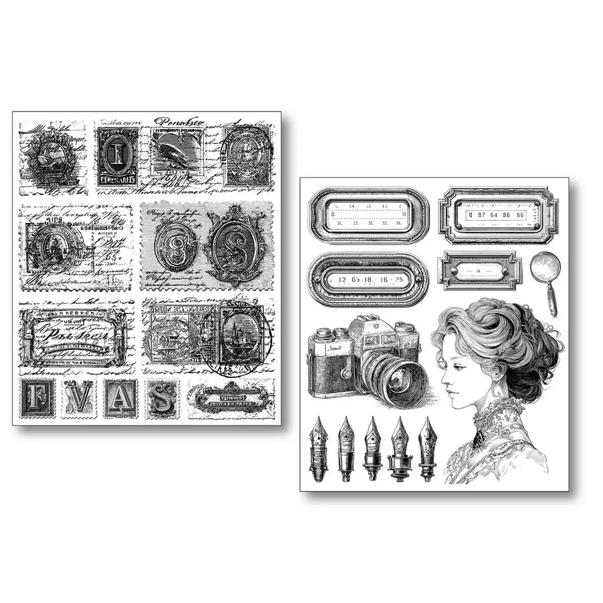 Art stickers 14 x 12 10 - pack - Lithographs - 2 - Ciao Bella - Tidformera