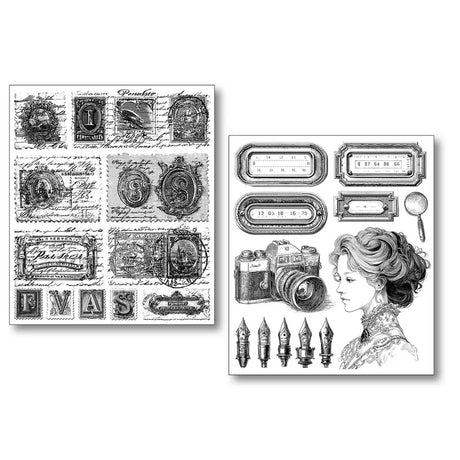 Art stickers 14 x 12 10 - pack - Lithographs - 2 - Ciao Bella - Tidformera