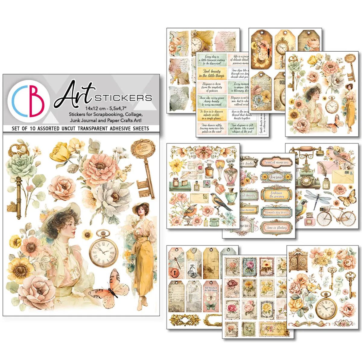 Art stickers 14 x 12 10 - pack - Reminder - 1 - Ciao Bella - Tidformera