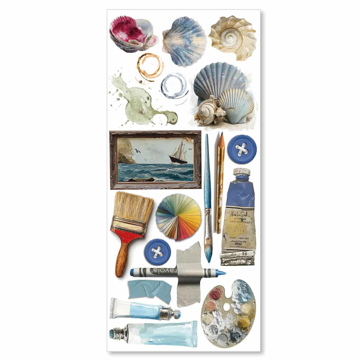 Art stickers 5 - pack - An artist journey - 4 - Ciao Bella - Tidformera