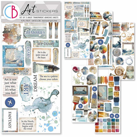 Art stickers 5 - pack - An artist journey - 1 - Ciao Bella - Tidformera