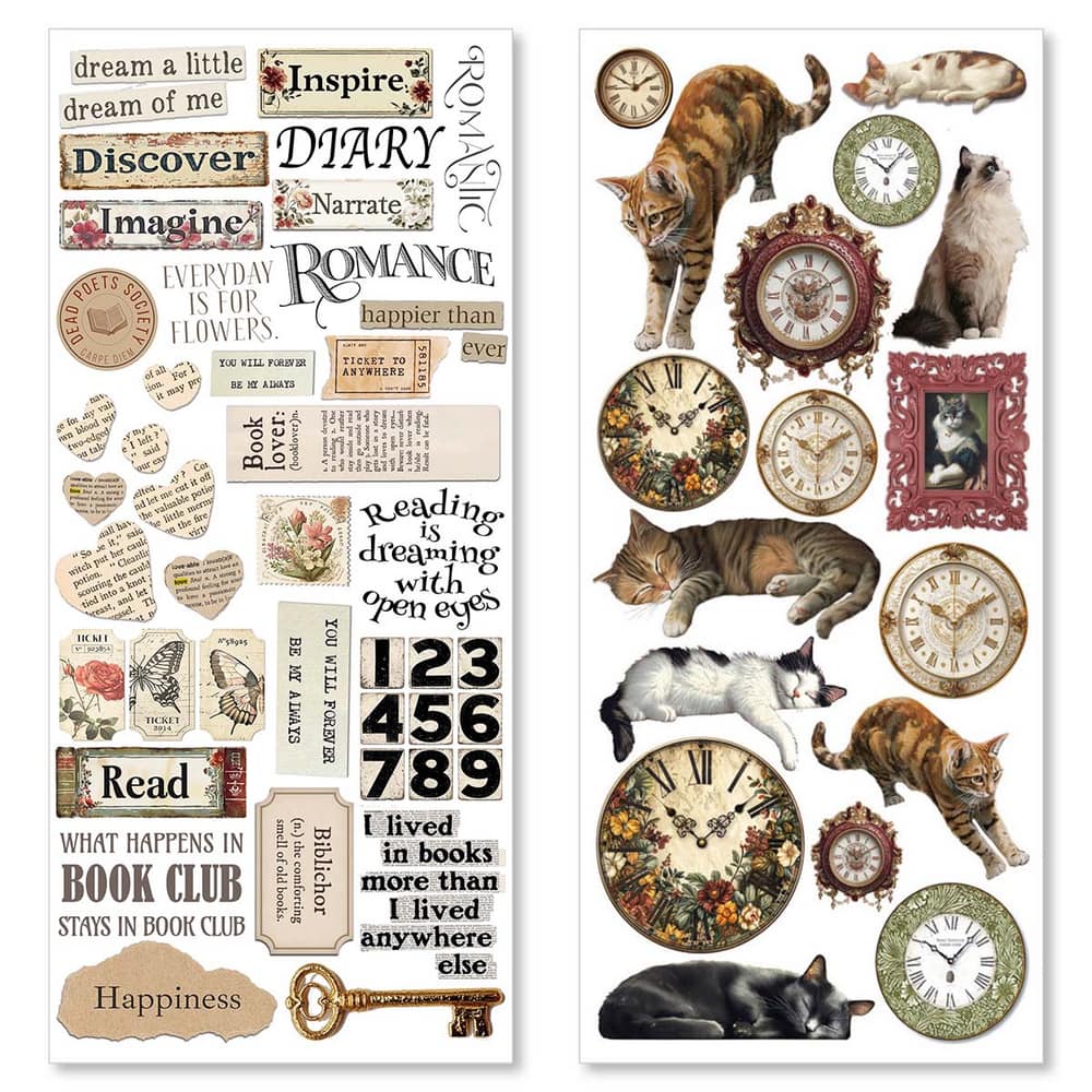 Art stickers 5 - pack - Book Lover - 3 - Ciao Bella - Tidformera