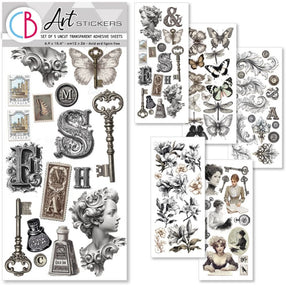 Art stickers 5 - pack - Typographic - 1 - Ciao Bella - Tidformera