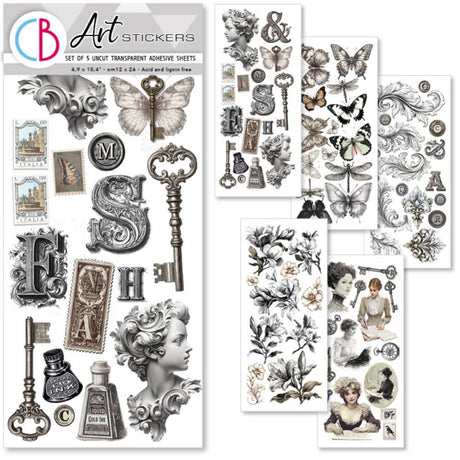 Art stickers 5 - pack - Typographic - 1 - Ciao Bella - Tidformera