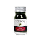 Bläckflaska 10 ml J.HERBIN - Vert olive från Herbin. Liten flaska med grönt bläck. - Tidformera