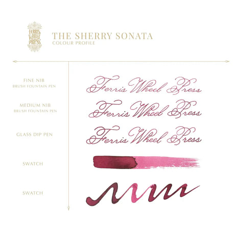 Bläckflaska 38 ml - The Sherry Sonata - 3 - Ferris Wheel Press - Tidformera
