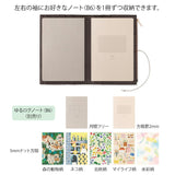 Bokomslag - Yuru Log Notebook B6 - Light Blue/Green - 8 - Midori - Tidformera