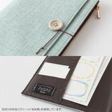 Bokomslag - Yuru Log Notebook B6 - Light Blue/Green - 7 - Midori - Tidformera