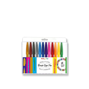 Brush Sign Pen 12 - pack - Basic - 1 - Pentel - Tidformera
