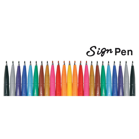 Brush Sign Pen - Fluorescent Red - 2 - Pentel - Tidformera