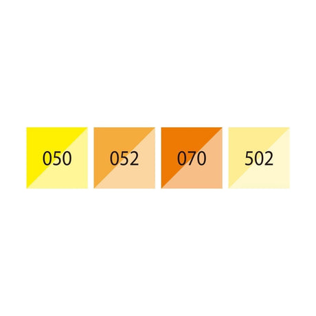 Brushables Brush pen 4 - pack - Yellow - 2 - ZIG Kuretake - Tidformera