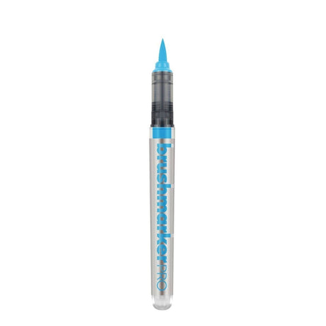 Brushmarker PRO - Cool aqua 204 från Karin - Havsblå penselpenna utan lock - Tidformera