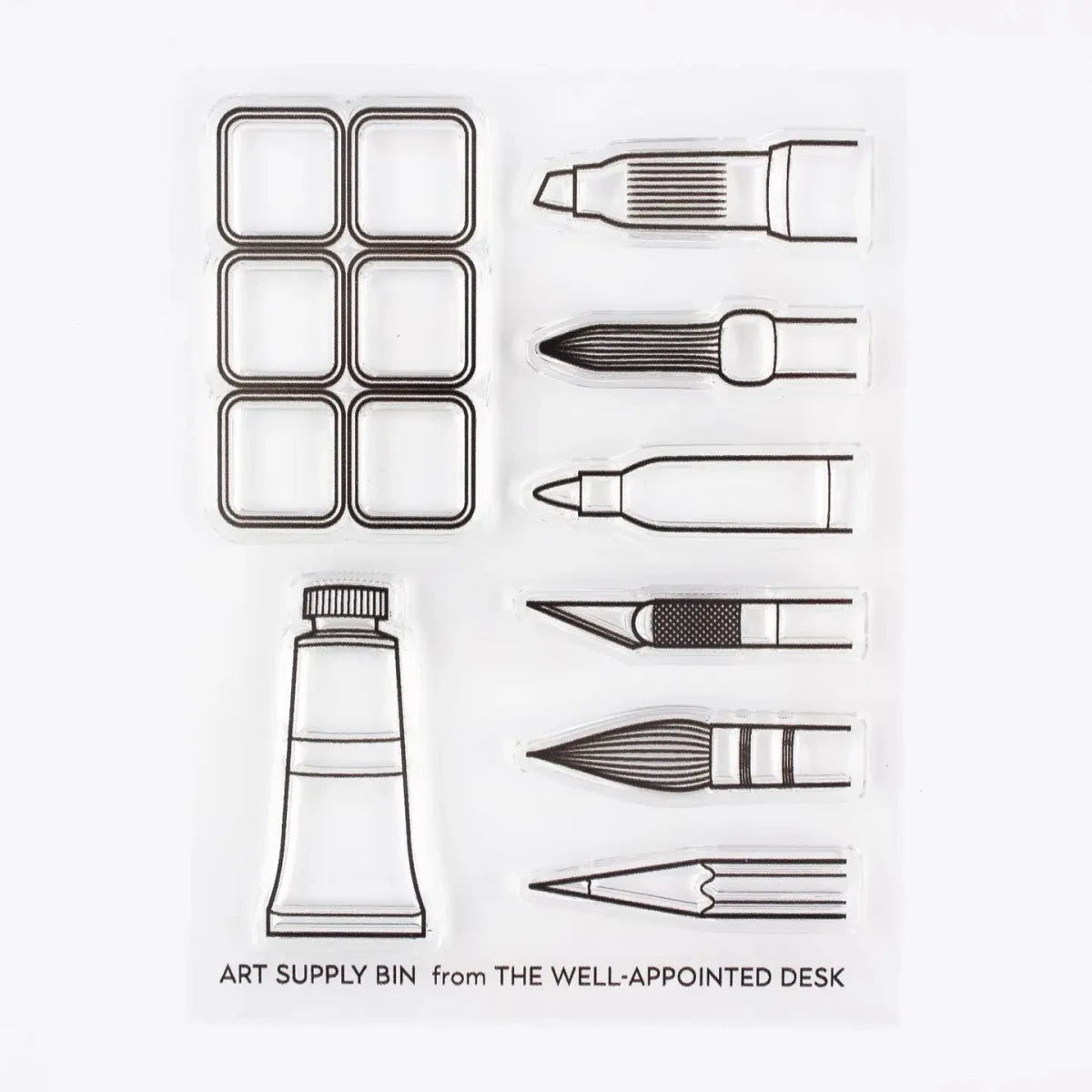 Clear Stamp Set - Art Supply Bin - 2 - The Well-Appointed Desk - Tidformera