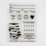 Clear Stamp Set - Book Tracker - 2 - The Well-Appointed Desk - Tidformera
