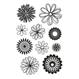Clear stamps Blommor - 2 - Creotime - Tidformera